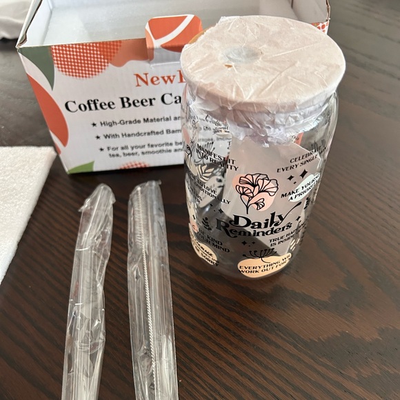 New Eleven - Daily Reminders- 16 OZ COFFEE GLASS - NWT - Picture 3 of 8